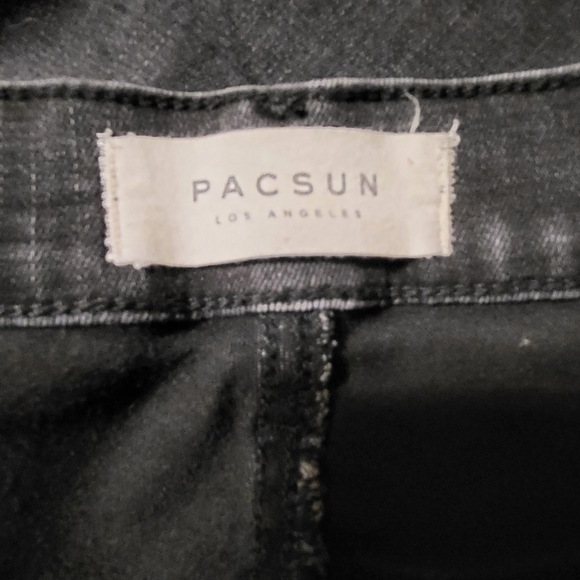 Pacsun 32L High Rise Ankle Jegging Black Distressed EUC - Picture 4 of 7